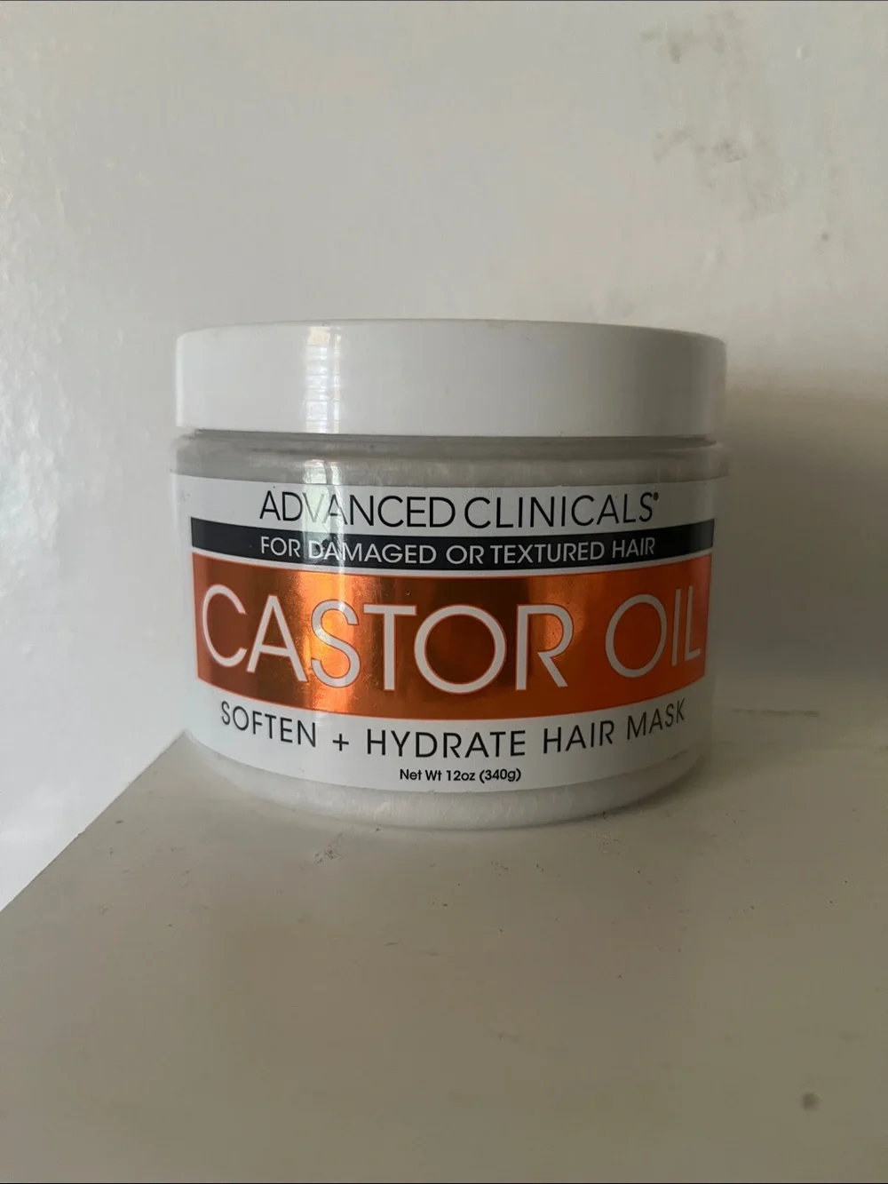 Advanced Clinicals Castor Oil Hair Mask - White & Orange